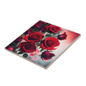 "Die Rose des Scharlachrots blüht: Ein Bouquet der Fliese (Seite)