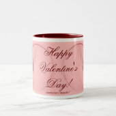 ~ die ROSE des VALENTINES auf Rosa Zweifarbige Tasse (Mittel)