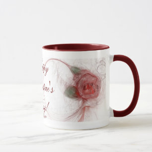 ~ die ROSE des VALENTINES auf Weiß Tasse
