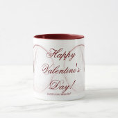 ~ die ROSE des VALENTINES auf Weiß Tasse (Zentrum)