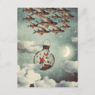 Die Rose, die die Welt sehen wollte Postkarte