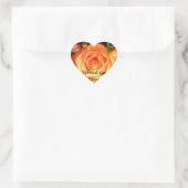 Die Rose_ Herz-Aufkleber (Tasche)