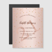 Die Rose ist ein Luxus Magneteinladung (Vorne/Hinten)