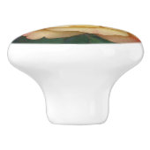 Die Rose ist schön rosa und gelb Keramikknauf (Seitenansicht)