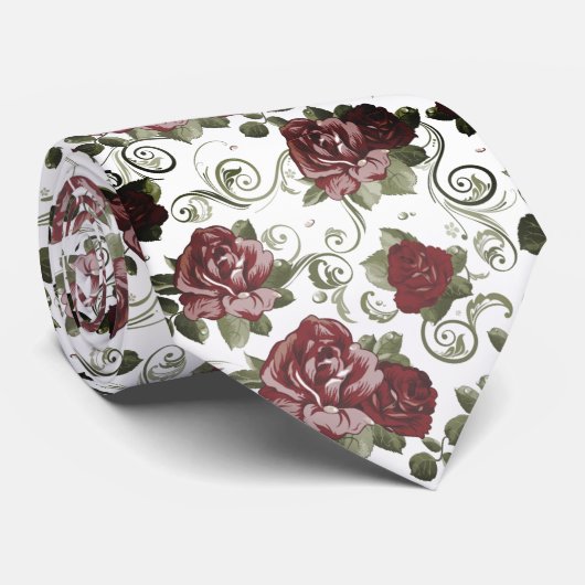 Die Rose Krawatte (Gerollt)