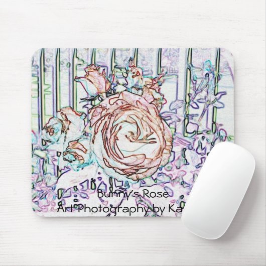 Die Rose Mousepad des Häschens (Mit Mouse)