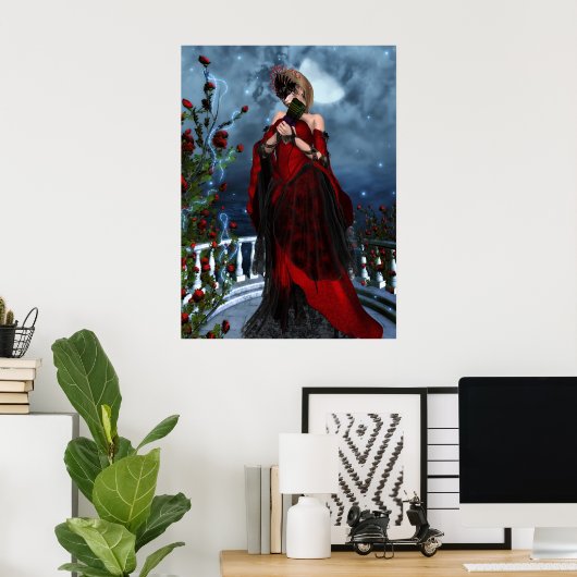 Die Rose Poster (Heimbüro)