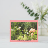 Die Rose Postkarte (Stehend Vorderseite)