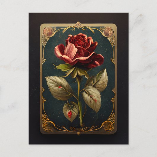 Die Rose Postkarte (Vorderseite)