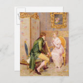 Die Rose Postkarte (Vorne/Hinten)