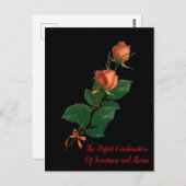 Die Rose Postkarte (Vorne/Hinten)