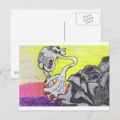 Die Rose Postkarte (Vorne/Hinten)