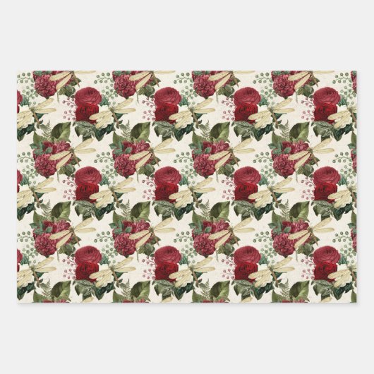 Die Rose- und Dragonfly-Serie (Design4) Geschenkpapier Set (Vorderseite 2)
