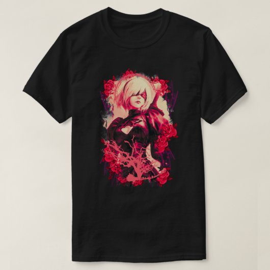 Die Rose und Girl v2 T-Shirt (Design vorne)