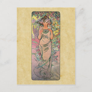 Die Rose von Alfons Mucha 1898 Postkarte