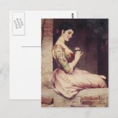 Die Rose von Eugene de Blaas Postkarte (Vorne/Hinten)