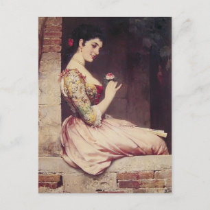 Die Rose von Eugene de Blaas Postkarte