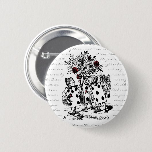 Die Rosen rot malen Button (Vorne & Hinten)