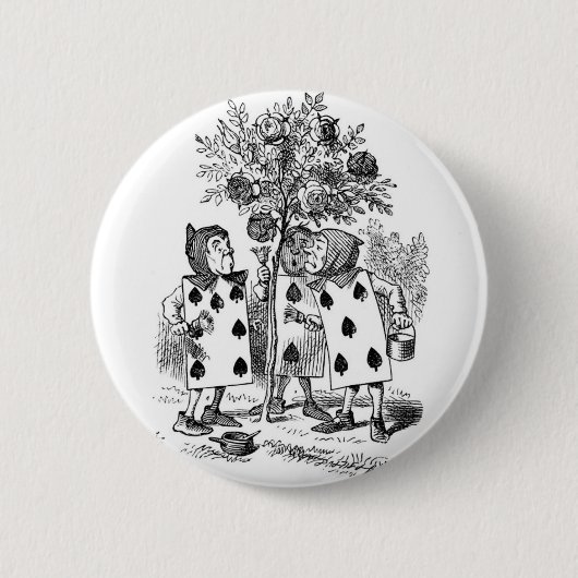 Die Rosen rot malen Button (Vorderseite)