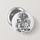 Die Rosen rot malen Button (Vorne & Hinten)