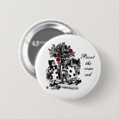 Die Rosen rot malen Button (Vorne & Hinten)