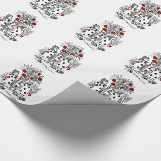 Die Rosen rot malen Geschenkpapier (Ecke)