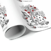 Die Rosen rot malen Geschenkpapier (Rolleneckpunkt)