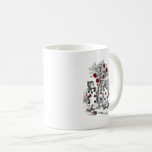Die Rosen rot malen Kaffeetasse (VorderseiteRechts)