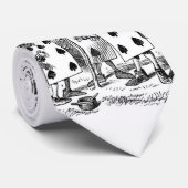 Die Rosen rot malen Krawatte (Gerollt)