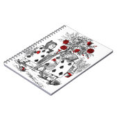 Die Rosen rot malen Notizblock (Linke Seite)