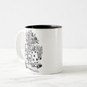 Die Rosen rot malen Zweifarbige Tasse (Vorderseite Links)