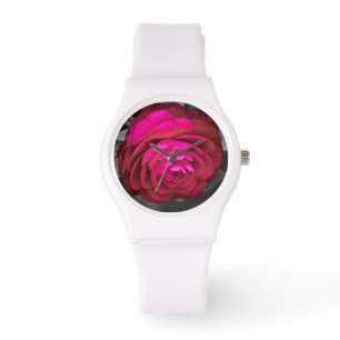 Die rosige Kamelie Armbanduhr