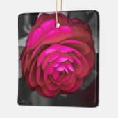 Die rosige Kamelie Keramikornament (Links)