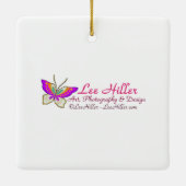 Die rosige Kamelie Keramikornament (Rückseite)