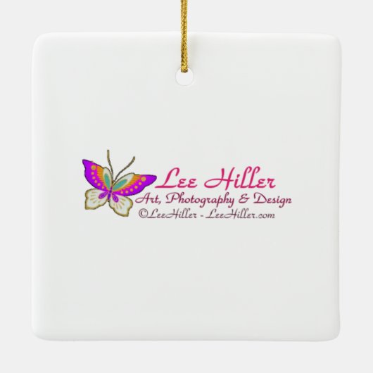 Die rosige Kamelie Keramikornament (Rückseite)