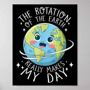 Die Rotation der Erde am Tag macht meinen Tag zu e Poster