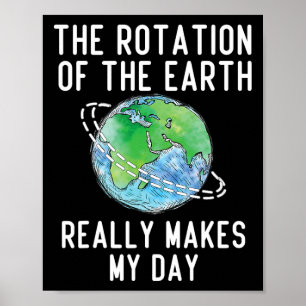 Die Rotation der Erde macht meinen naturwissenscha Poster