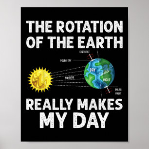 Die Rotation der Erde macht meinen naturwissenscha Poster