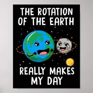 Die Rotation der Erde macht meinen Tag zu einer lu Poster