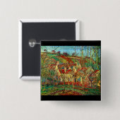 Die Rotdächer durch Camille Pissarro Button (Vorne & Hinten)