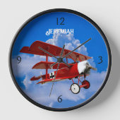 Die "Rote Baron" Dreidecker Uhr (Vorderseite)