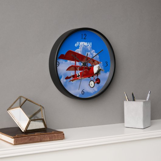 Die "Rote Baron" Dreidecker Uhr (Büro)
