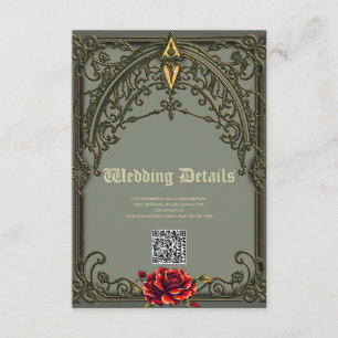 Die rote Blume, die Blüte der Zuneigung. Begleitkarte