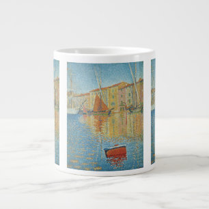 Die rote Boje von Paul Signac, Vintage-Pointillism Jumbo-Tasse