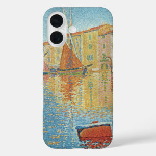 Die Rote Bühne von Paul Signac, Vintager Pointilli iPhone 16 Hülle