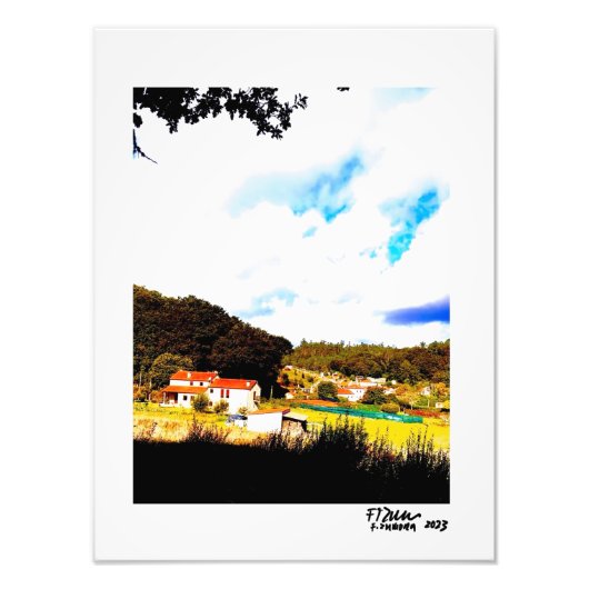 Die rote Dachdecke Fotodruck (Vorne)