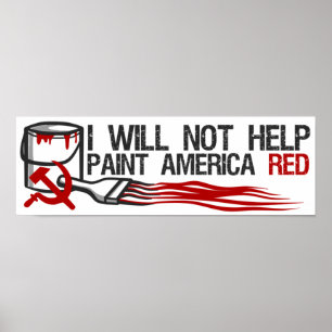 Die rote Farbe des Sozialisten Poster