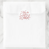 Die rote Freude an der Weihnachtszeit der Welt Runder Aufkleber (Tasche)