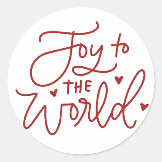 Die rote Freude an der Weihnachtszeit der Welt Runder Aufkleber (Vorderseite)