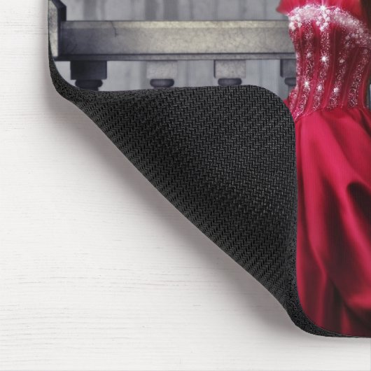 Die rote Glamour-Fee Mousepad (Ecke)